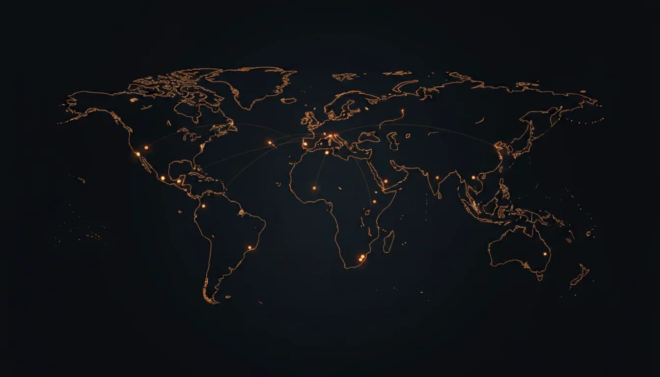 Map of the global TravelThru network