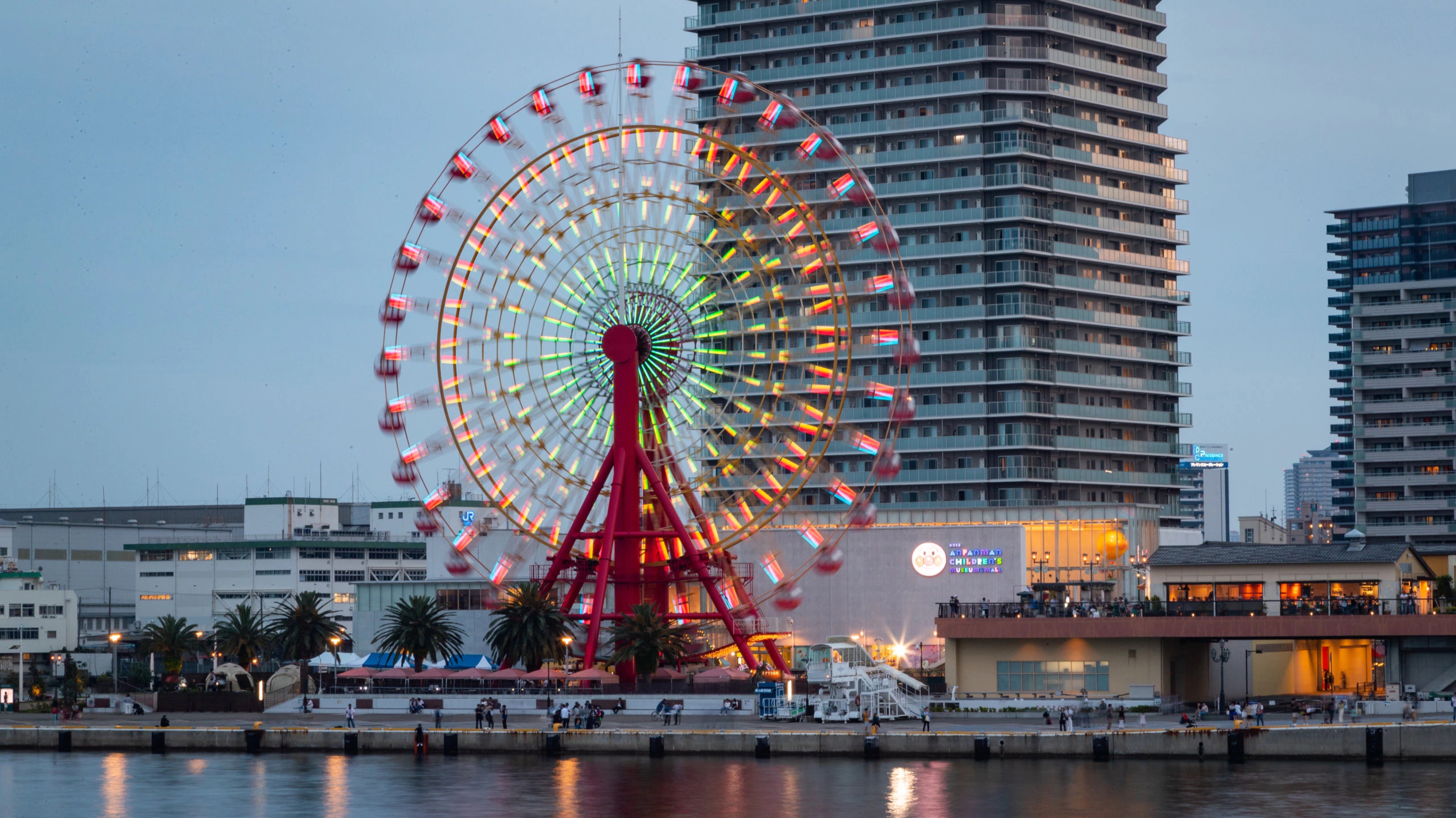 Things to Do in Kobe Japan at Night - Mosaic Ferris Wheel