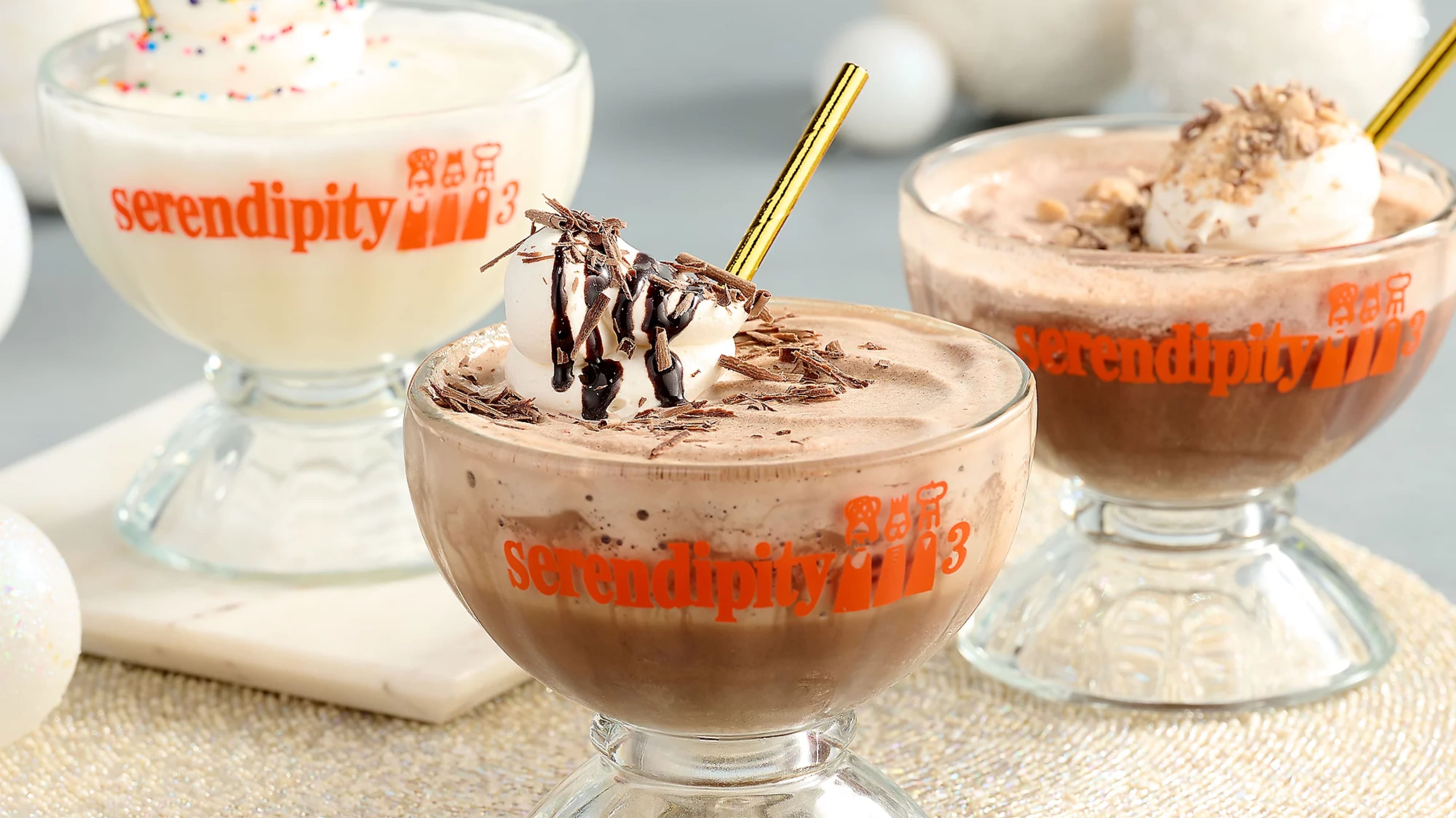 Things to do in NYC for Christmas​ - Enjoy Frozen Hot Chocolate at Serendipity 3