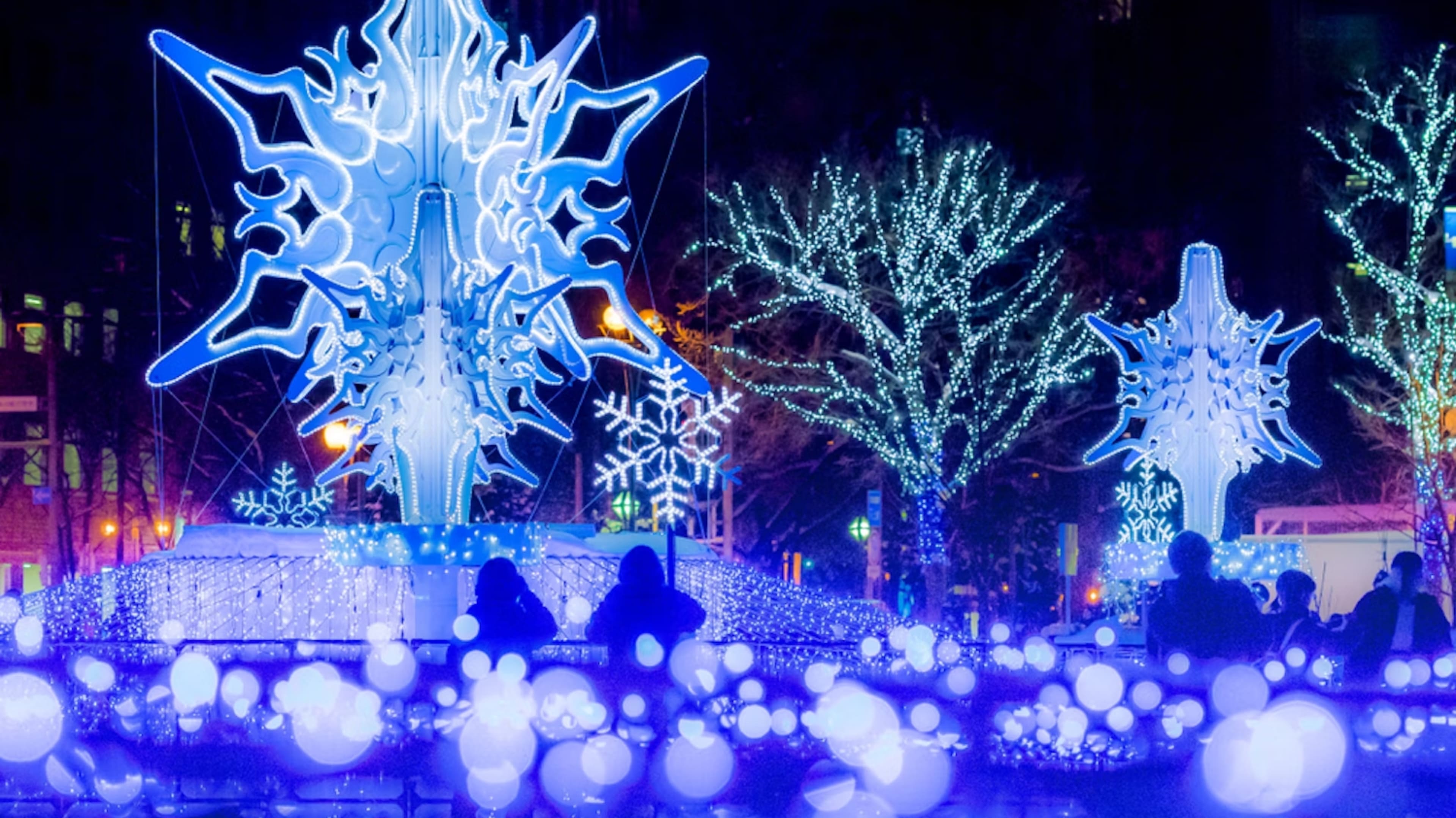 Odori Park site at snow festival in sapporo