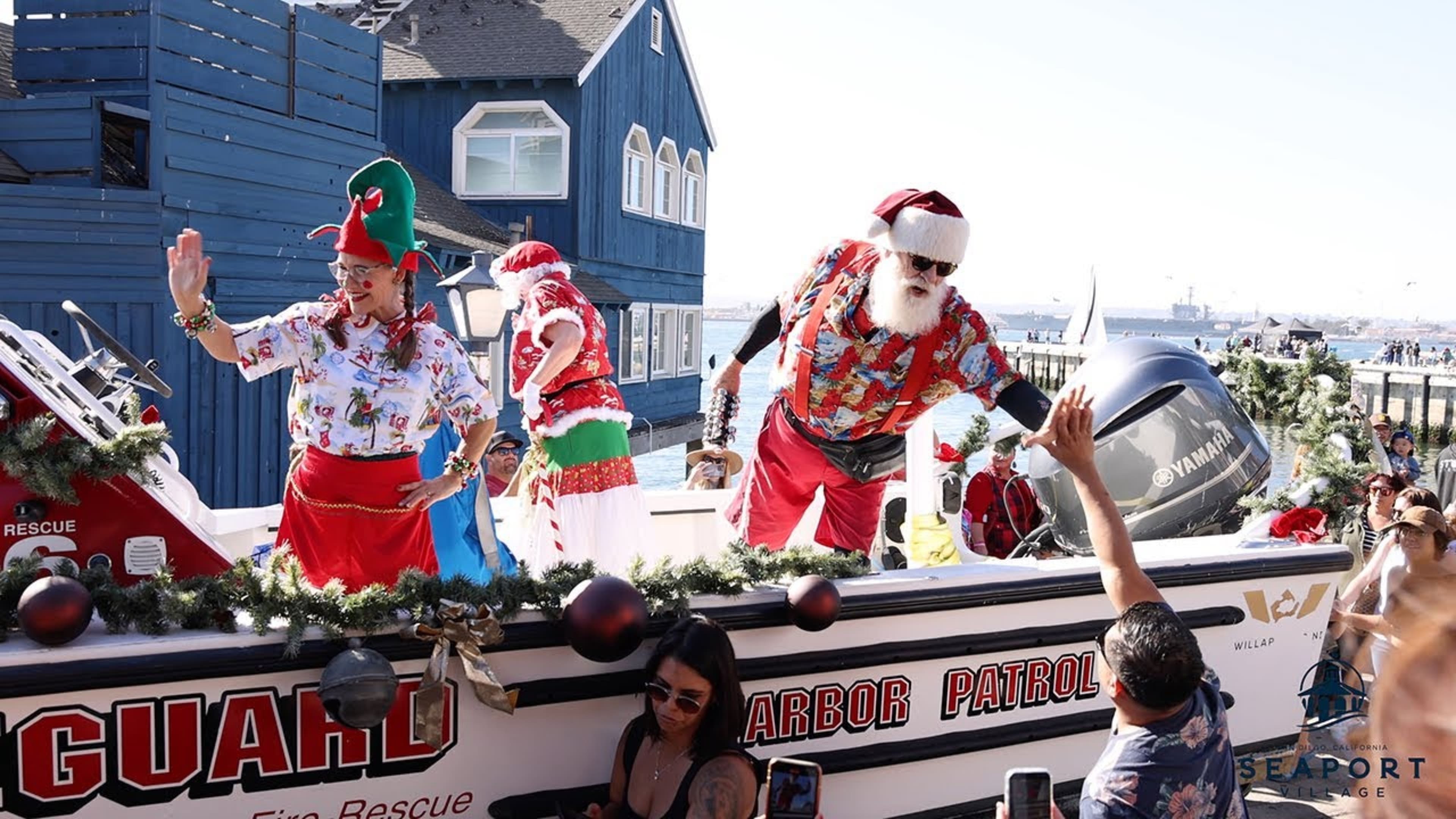 san diego christmas events - Surfin’ Santa at Seaport Village