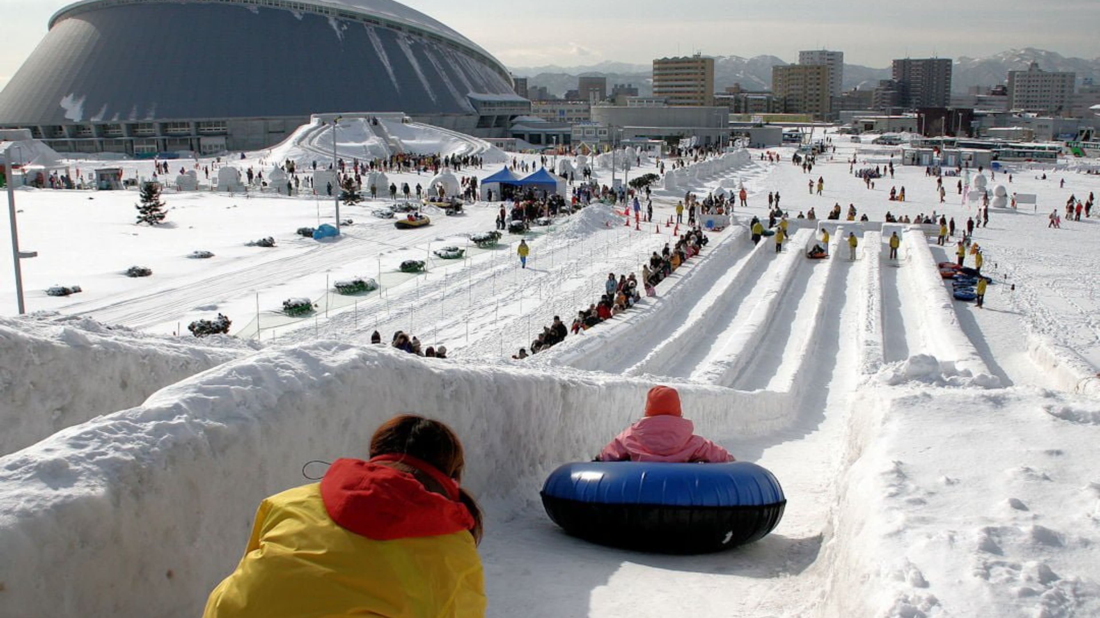 Tsudome Site in Sapporo snow festival japan